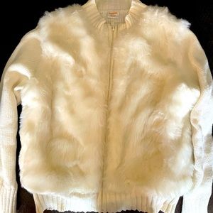 Gymboree Girls faux fur sweater